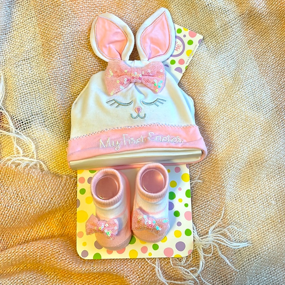 Little Me My First Easter Hat and Booties Set 🐰